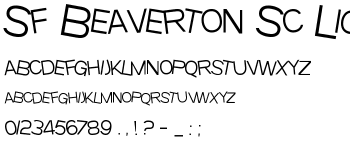SF Beaverton SC Light font
